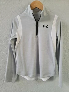 Girls Youth Under Armour Long Sleeve Pullover 1/4 Zip, Gray, Size Small YSM - Picture 1 of 3