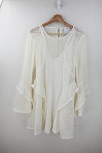 C/MEO collective ruffled lace dress in white size M/UK10 - Picture 1 of 12
