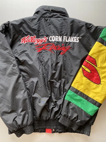 Vintage 90s NASCAR Kellogg’s Racing Terry Labonte Black Full Zip Jacket XL RARE Cover