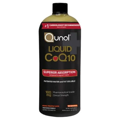 Qunol Líquido CoQ10 Absorción Superior Suplemento Natural 100mg 30.4oz Exp 01/27 Foto 1 de 4