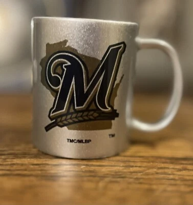 Officially Licensed MLB Milwaukee Brewers Ceramic Coffee Mug – 11 Oz. Gray - Изображение 1 из 3