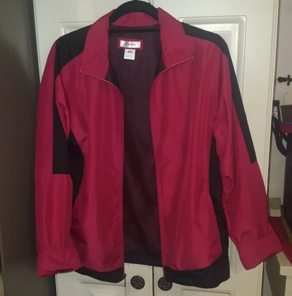 Chaqueta de golf Ativa para mujer talla grande frambuesa cremallera completa Foto 1 de 3
