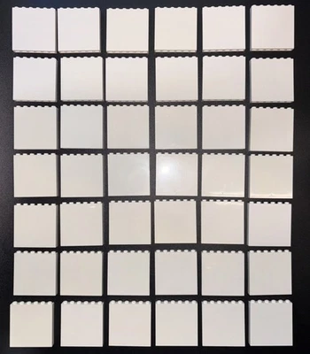 LEGO BULK LOT OF 42 WHITE WALL PANELS 1X6X5 59349 Snow Wall Christmas Wonderland - Image 1 of 4