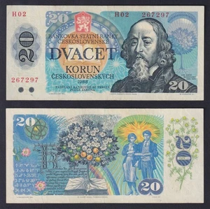 Banknotes Czechoslovakia 20 Koruna 1988 P 95b BB / VF - Picture 1 of 1