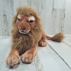 Juguete de peluche de león real de colección gato grande realista jungla safari zoológico - Imagen 1 de 15