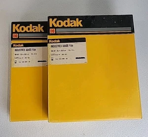 Menge 2 Kodak Industrex AA400 Dunkelkammer Film 10 x 12 Zoll Ablaufdatum 2001-03 NOS Sealed - Bild 1 von 4