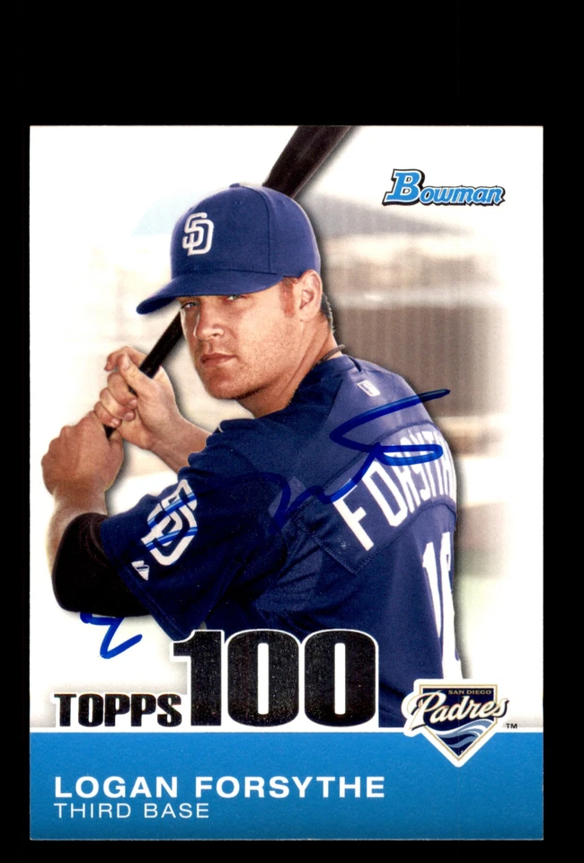 Signed Baseball Card Auto Logan Forsythe 2010 Bowman #TP65 San Diego Padres - Image 1 of 2