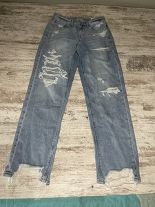 NWT American Eagle Jeans Pride Rainbow Size R 90s straight light - Picture 1 of 11