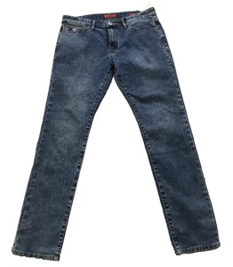 GUESS Herren Skinny Jeans Denim Pre Washed High Rise Logo Hellblau 34X32 - Bild 1 von 10