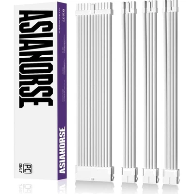 PSU Kabelverlängerung PC Sleeved Cable Kit für GPU CPU Netzteil 16AWG 30cm Sn... - Bild 1 von 4