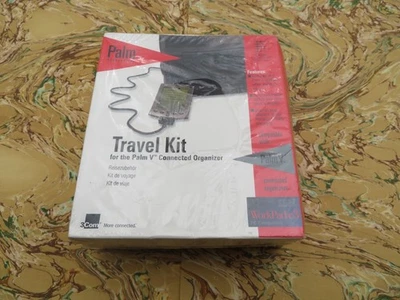 Palm V Travel Kit AC Recharger Adapters Hotsync Cable NEW Sealed - Image 1 of 4