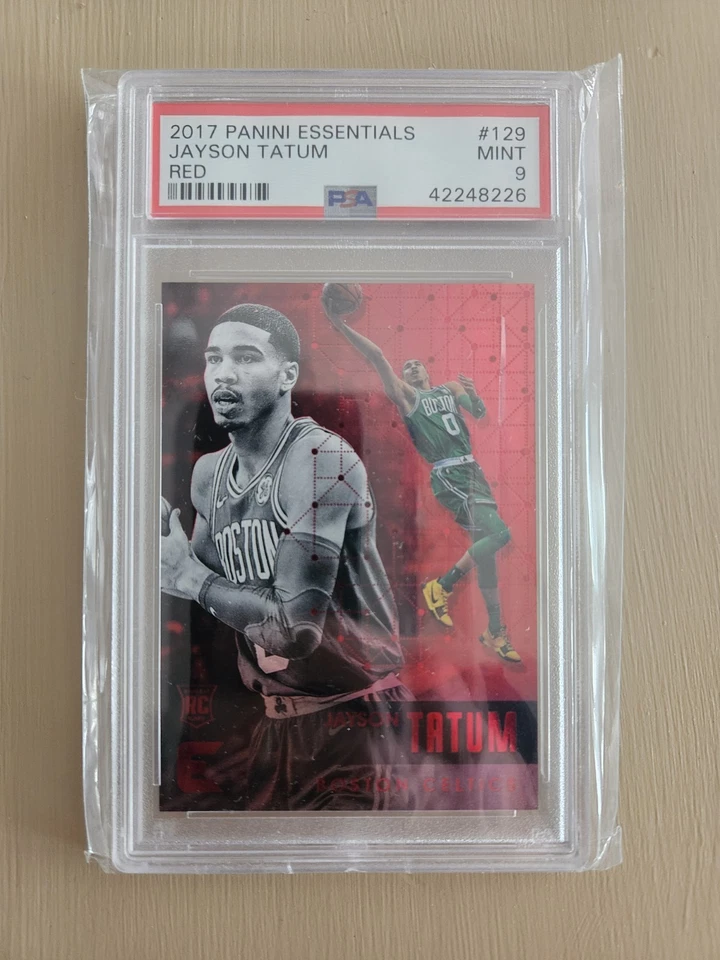 2017 Panini Essentials #129 Jayson Tatum RED ROOKIE PSA 9 - Image 1 of 1