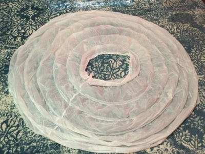 6 Aros Blanco Crinolina Largo Boda Para Vestido de Baile Vestido Falda Interior Foto 1 de 2