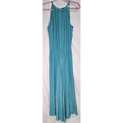 Alexis 真丝阔腿连身裤 Xs 超小号蓝色领带短无袖 — 第 1/3 张图片