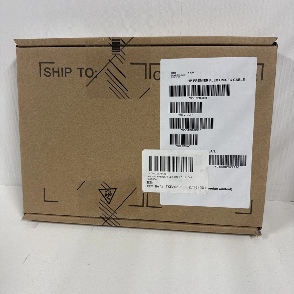 Cable HPE Premier Flex LC/LC multimodo OM4 2 fibra 15 m QK735A, 653728-004 Foto 1 de 1