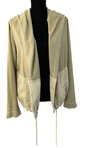 Anthropologie Postmark womens Green Hooded Jacket Size M Olive Boho Beach casual - Picture 1 of 7