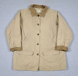 Vintage LL Bean Mens Chore Barn Work Coat Jacket Thinsulate Lined Size XL Tan - Picture 1 of 15