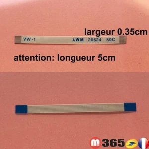 nappe 6 pins (connecteur en même face) nappe câble 5cm largeur 0.35cm 6pins - Bild 1 von 1
