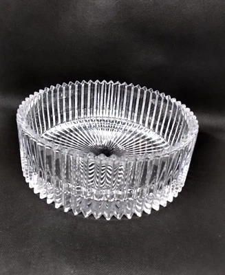 CRISTAL MIKASA~DIAMOND FIRE~Centro central~Fruta~Ensalada~8.25"w~MCM~Art Deco Foto 1 de 4