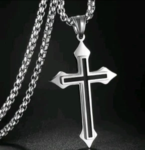 Cross Crucifix Holy Religious Jesus Christ Necklace Pendant Stainless Steel 399 - Picture 1 of 5