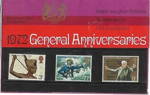 GB :1972 ''General Anniversaries 1972'' Presentation Pack No 40 - SG 901/3 MNH - Bild 1 von 1