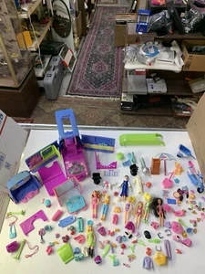 2004 Polly Pocket Disco Party Bus - RV Van Clothes Dolls Accessories Lot - Picture 1 of 23