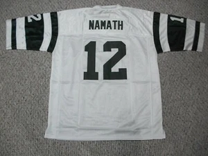 JOE NAMATH Unsigned Custom New York Sewn White Football Jersey Sizes S-3XL - Picture 1 of 2
