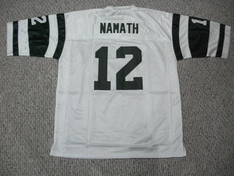 JOE NAMATH Unsigned Custom New York Sewn White Football Jersey Sizes S-3XL Cover