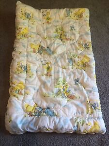 Vintage Quilted Sesame Street Crib Blanket Sleeping Sack with zipper Big Bird