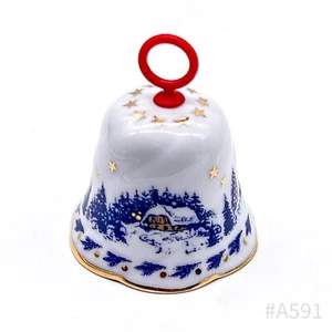 Freiberger Porzellan Christmas Bell 60er Years Saxony, Germany 6 X 6,5 CM - Picture 1 of 17