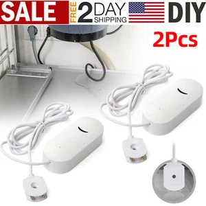 2 Pack WIFI Water Leak Sensor Detector Flood Overflow Leakage Alert Alexa Google - Picture 1 of 13