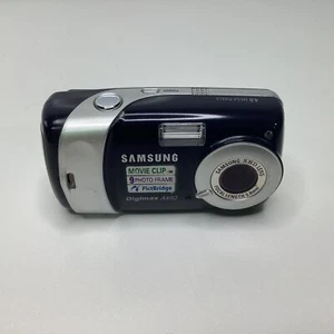 Samsung Digimax A402 Silver & Navy Blue 4MP Digital Camera - Working (A8) W#688 - Picture 1 of 8