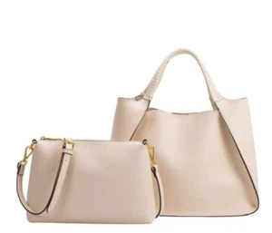 MELIE Bianco Megan Recycled Vegan Tote Bag Bone - Picture 1 of 7