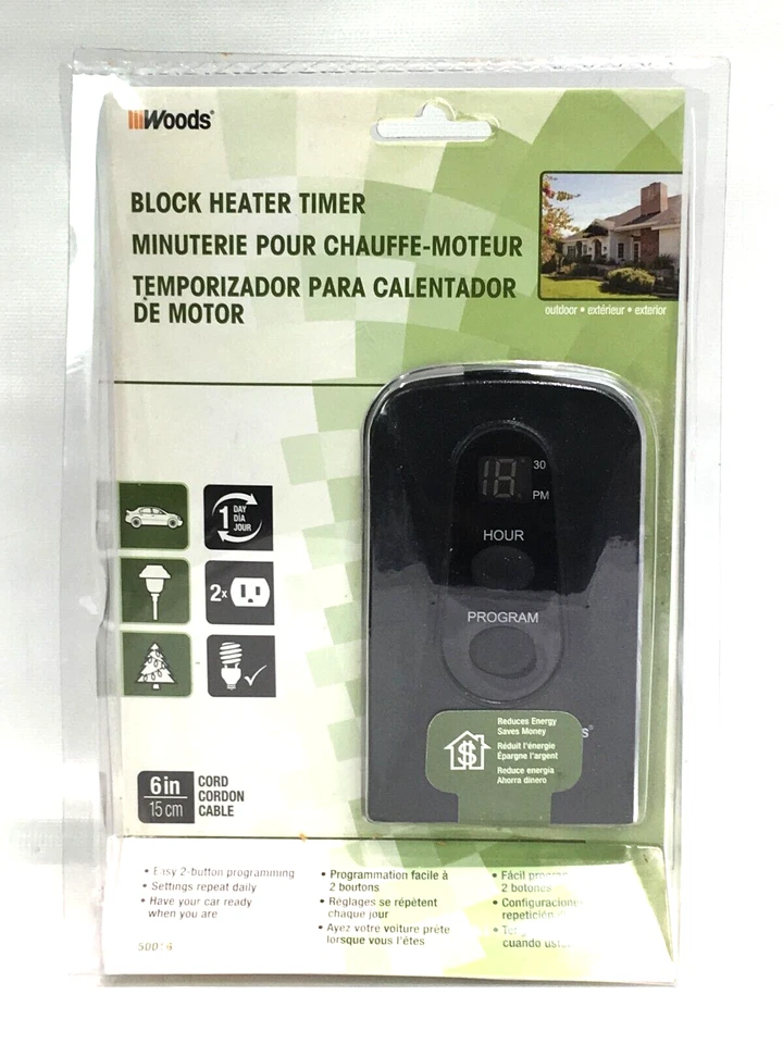Woods 50016 Outdoor Digital Block Heater Timer