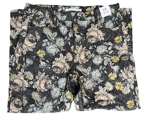 Celebrity Pink Jeans Women Size 13/31 High Rise Floral Print Black Denim Raw Hem - Picture 1 of 9
