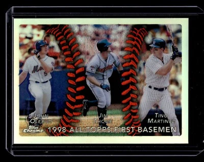 1999 Topps Chrome Refractor #451 Jim Thome John Olerud Tino Martinez All Stars - Image 1 of 2