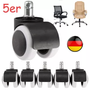 11mm 5 Stück Hartbodenrollen Stift Bürostuhlrollen Parkett Laminat Ersatzrollen - Bild 1 von 13
