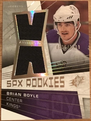 2008-09 SPx Rookie Jersey Brian Boyle #152 Los Angles Kings #’d 0836/1299 - Image 1 of 3