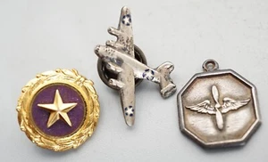 Lotto spille madre stella oro KIA esercito ali pendenti, spilla bombardiere, stella oro KIA - Foto 1 di 2