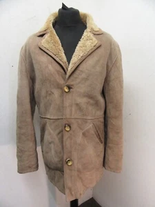 VINTAGE SHEEPSKIN LEATHER JACKET SIZE UK M - Picture 1 of 18
