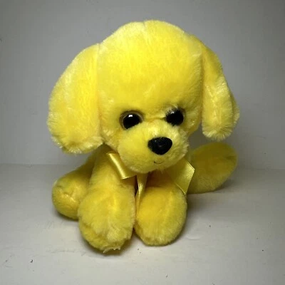 Peluche primer y principal cachorro arco iris amarillo 7”#3362 kg Foto 1 de 4