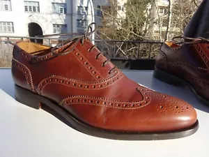 SCAROSSO He Goodyear Schuhe Business Budapester Leder Braun Italy Gr.42,5 f.Neuw - Bild 1 von 17