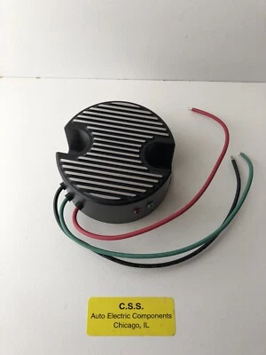 NEW Black 12V Solid State Voltage Regulator Generator End Cover Harley Sportster - Image 1 of 3