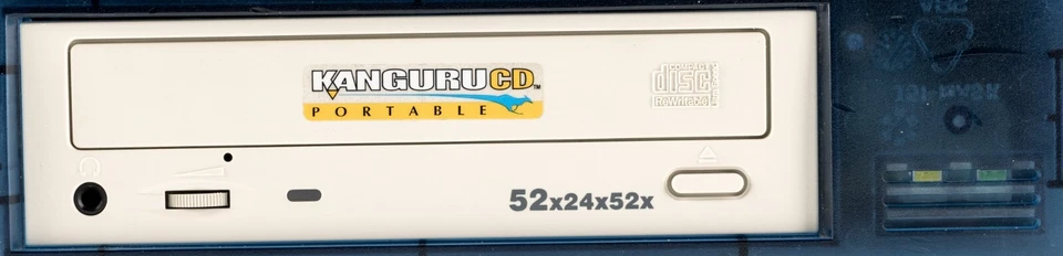 Kanguru CD Portable Single Disc Burner 52x24x52x No Cables Blue Untested - Image 1 of 4