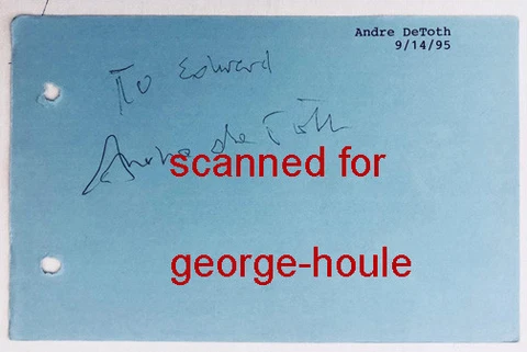 ANDRE DE TOTH - SIGNED - HOUSE OF WAX - VINCENT PRICE - DIRECTOR - 7 WIVES Cover