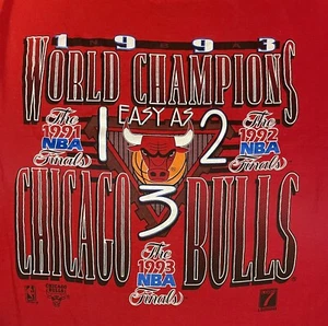 1993 NBA Finals T-Shirt Logo 7 Medium Chicago Bulls Neu, nie getragen oder gewaschen - Bild 1 von 8