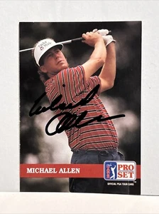 G34 Michael Allen #131 1992 Pro Set PGA Golf Tour Autographed Signed Auto Card - Picture 1 of 4