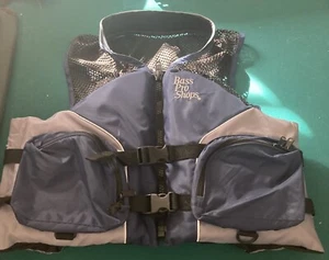 Bass Pro Shops Adult Life Jacket Vest Size Small Color Blue In Great Condition! - Picture 1 of 3