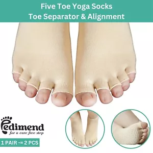 PEDIMEND Women Ladies Massage Toe Yoga Socks Separator Alignment Pain Relief UK - Picture 1 of 6