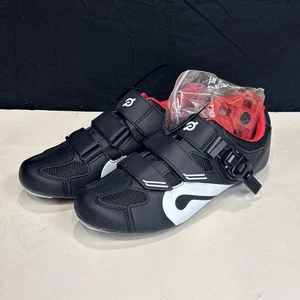Zapatos de ciclismo ajustables Peloton negros blancos rojos talla 41 para hombre 8 para mujer 10 - Imagen 1 de 6
